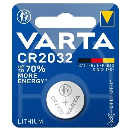 Батарейка Varta ELECTRONICS CR2032 BL1 Lithium 3V (6032) (1/10/100)