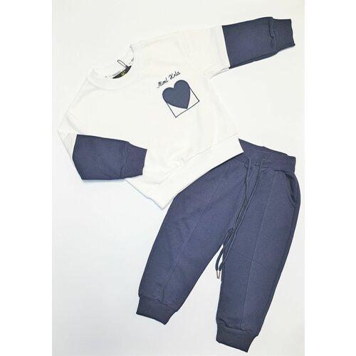 фото Костюм для девочки с брюками синий, размер 100 modernfeci