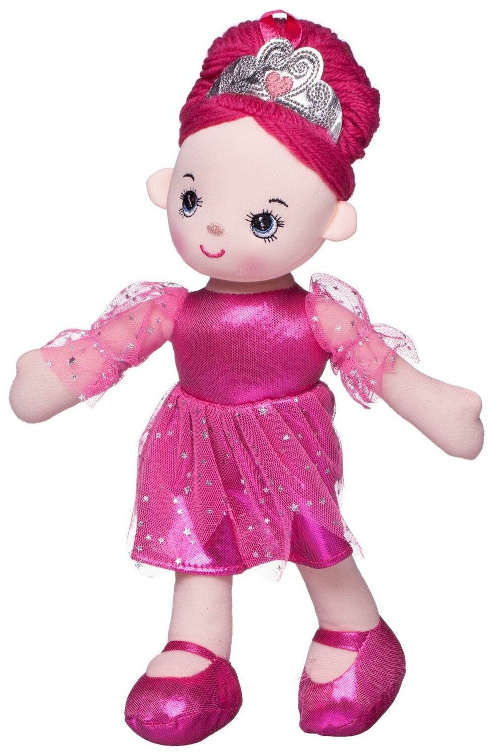 Кукла ABtoys Мягкое сердце, мягконабивная, балерина, 30 см, цвет серебристый M6002