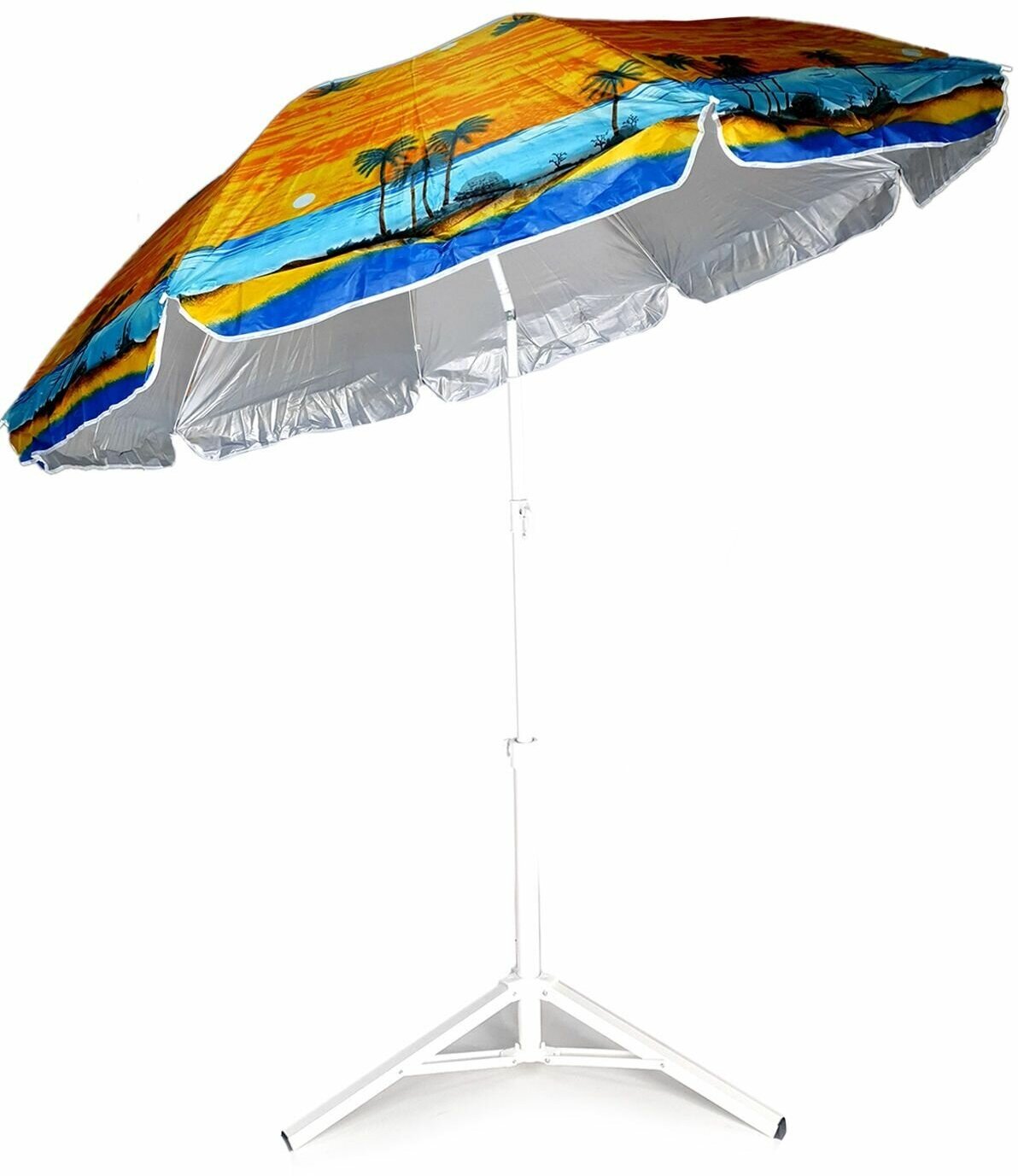 Зонт пляжный садовый желтый - фотография № 4