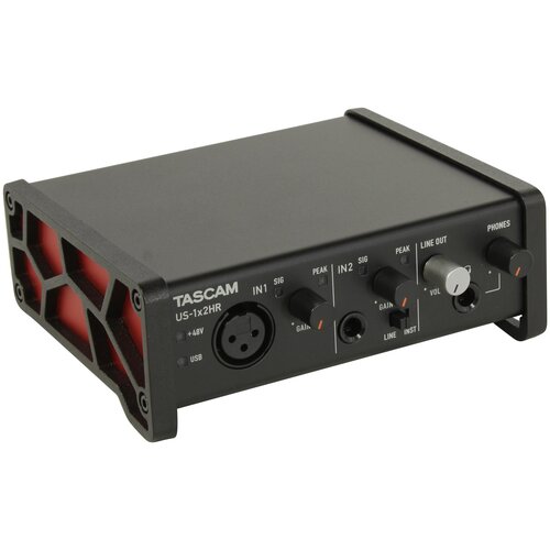 Внешняя звуковая карта Tascam US-1x2HR apogee duet dock док станция для интерфейса duet 3 входы 2 xlr микр лин 2 ts инстр выходы 2 trs лин выход на наушники 2 порта usb c