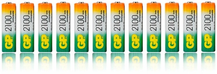 Аккумулятор АА - GP 2100mAh Ni-MH 210AAHC-B12/240 (12 штук)