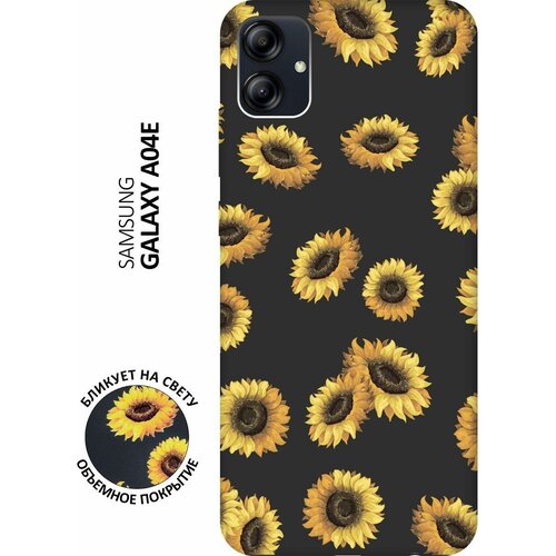 Матовый чехол Sunflowers для Samsung Galaxy A04e / Самсунг А04е с 3D эффектом черный матовый чехол faces для samsung galaxy a04e самсунг а04е с 3d эффектом красный