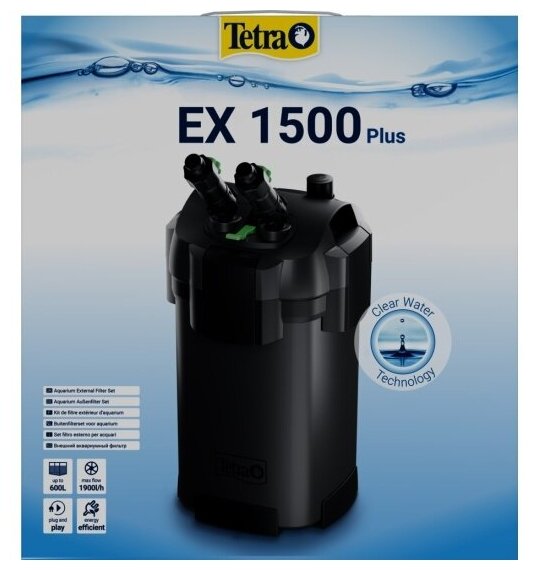 Фильтр внешний Tetra EX 1500 Plus для аквариума 300 - 600 л (1030 л/ч, 17.5 Вт) - фотография № 10