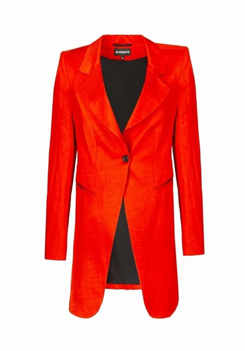 Пиджак Ann Demeulemeester, удлиненный, силуэт прилегающий, размер 40, красный