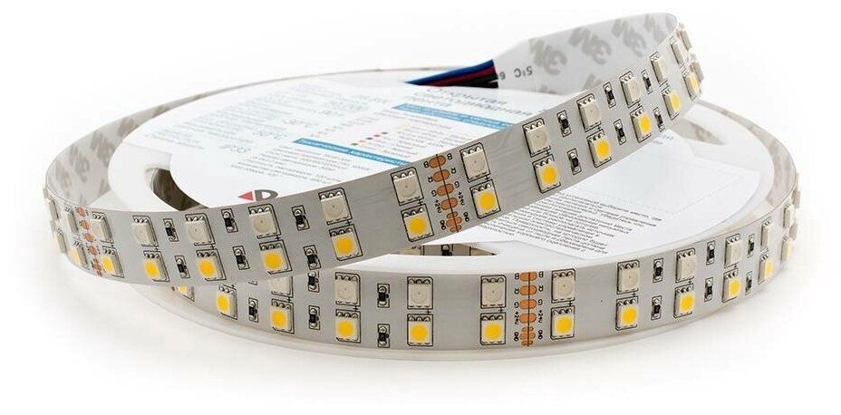 Лента светодиодная DesignLed DSG5120-24-RGB+NW-33, SMD5050, 120 LED/м, 28,8 Вт/м, 24В, IP33, RGB + нейтральный белый (5 м) - фотография № 3