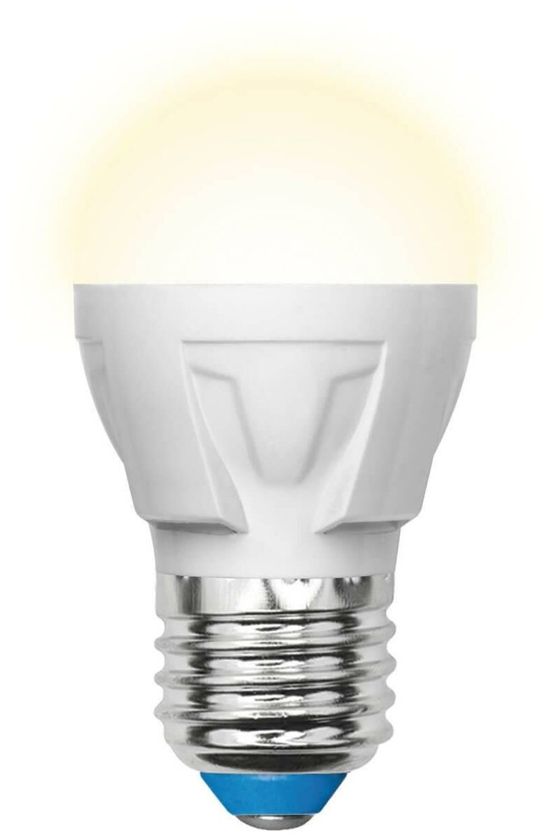 Лампа светодиодная Uniel E27 7W 3000K матовая LED-G45 7W/WW/E27/FR PLP01WH UL-00002420