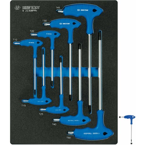 Набор ключей Torx L-тип, ложемент, 8 предметов KING TONY 9-22308TRV