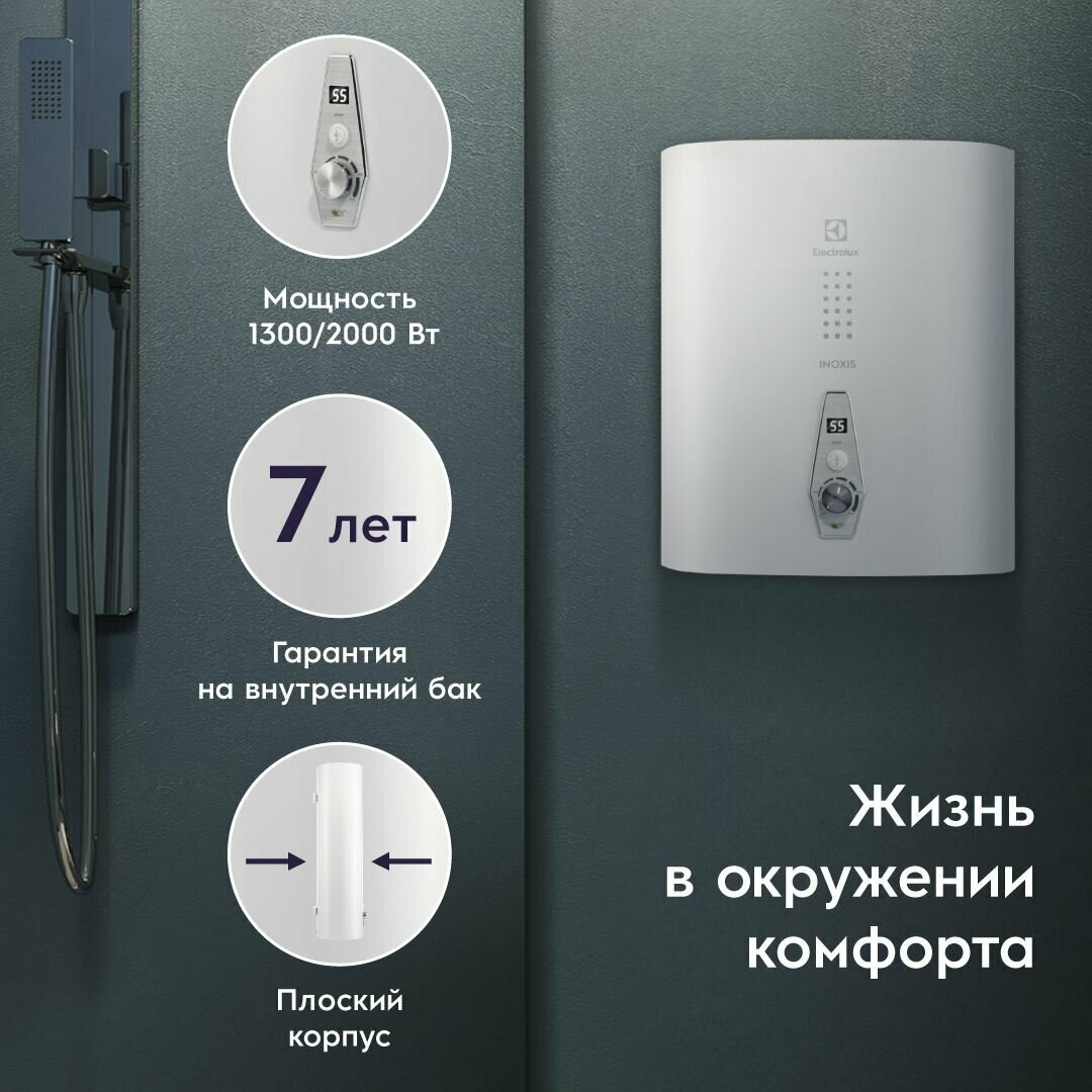 Водонагреватель накопительный электрический Electrolux EWH 30л Inoxis