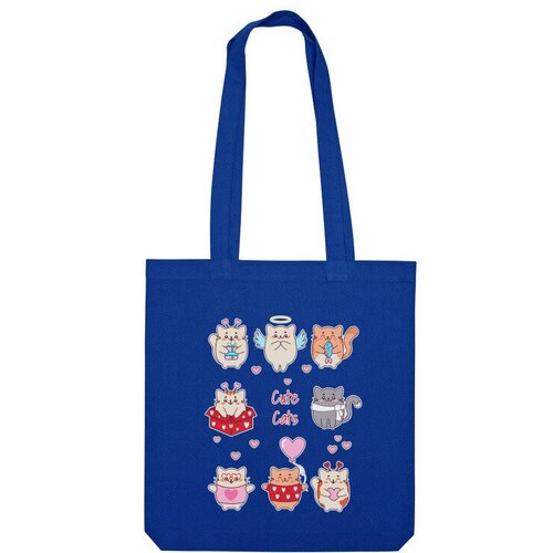 Сумка шоппер Us Basic, синий сумка коллекция милых котиков красный