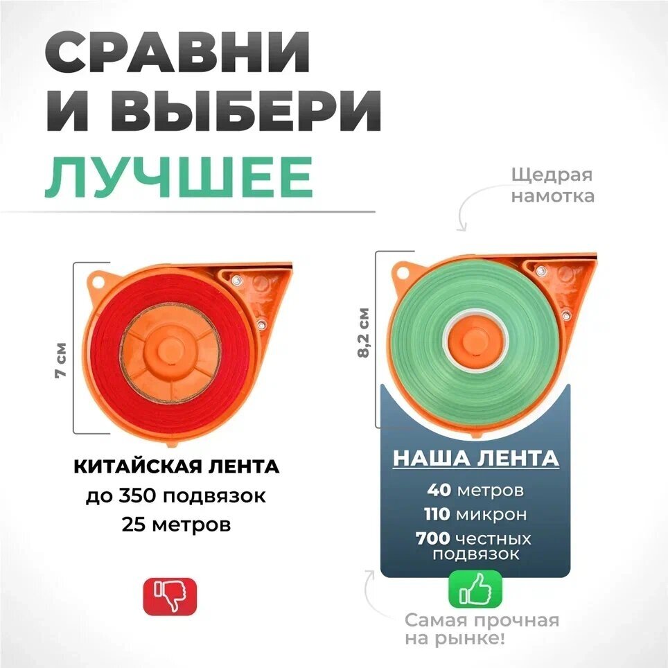 Тапенер - степлер для подвязки MAX HT-R1 + 10 зеленых лент + скобы MAX 604 E-L 4,800 шт / Готовый комплект для подвязки - фотография № 3