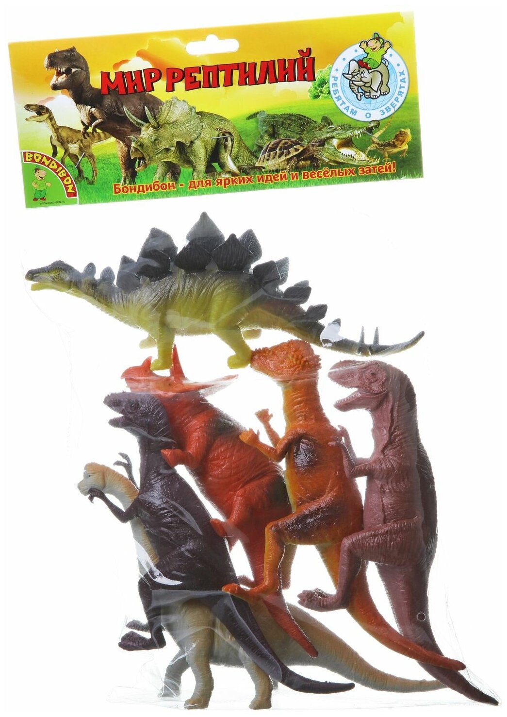 Набор животных "Динозавры" 6 штук (ВВ1617) - фото №2