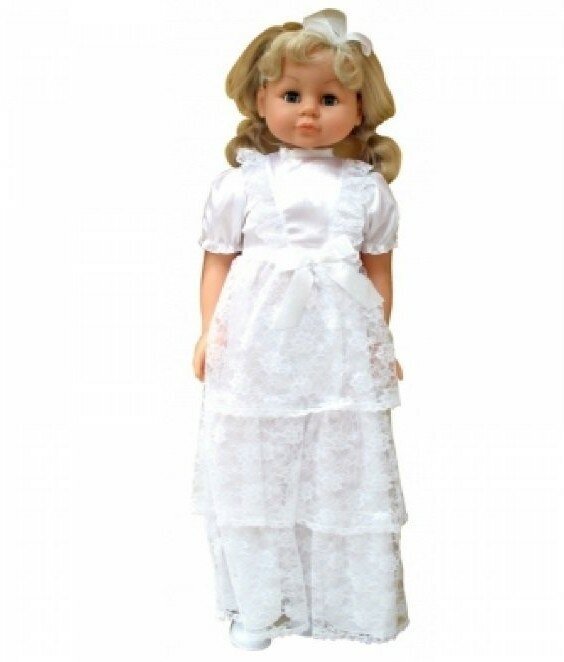 Кукла ходячая в свадебном платье 90 см
