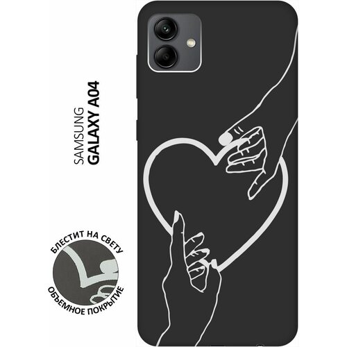 Матовый Soft Touch силиконовый чехол на Samsung Galaxy A04, Самсунг А04 с 3D принтом Hands W черный матовый soft touch силиконовый чехол на samsung galaxy a04 самсунг а04 с 3d принтом freelance черный