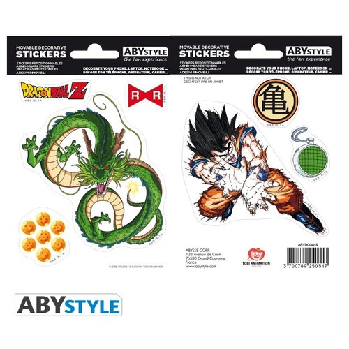 ABYstyle набор наклеек Dragon Ball ABYDCO415, 16х11 см, 7 шт. наклейки abystyle dragon ball dbz goku vegeta 16x11cm 2 sheets abydco218