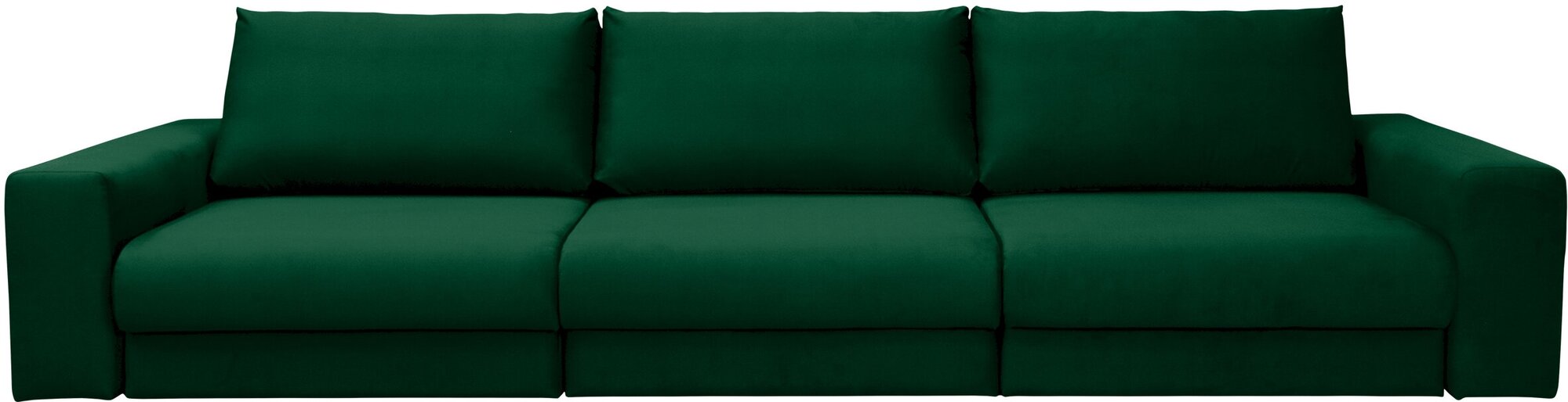 Диван-кровать Лофт зеленый, механизм Еврокнижка, Независимый Пружинный Блок, 350х109х65 см