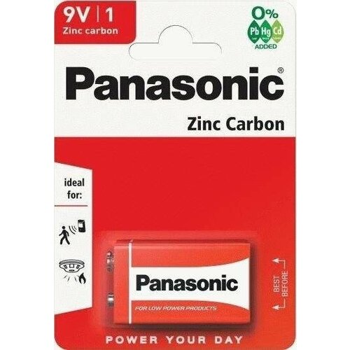 Элемент питания Panasonic Zinc Carbon 6F22 BL1 (арт. 62135)