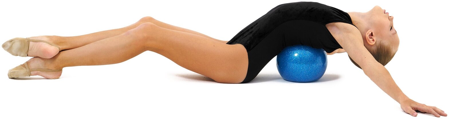 Grace Dance Мяч для художественной гимнастики, 18,5 см, 400 г, цвет голубой - фотография № 3
