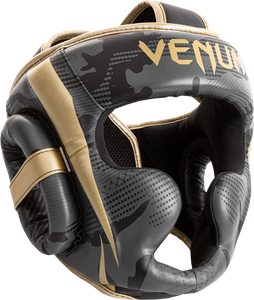 Боксерский шлем Venum Elite Dark Camo/Gold - Venum