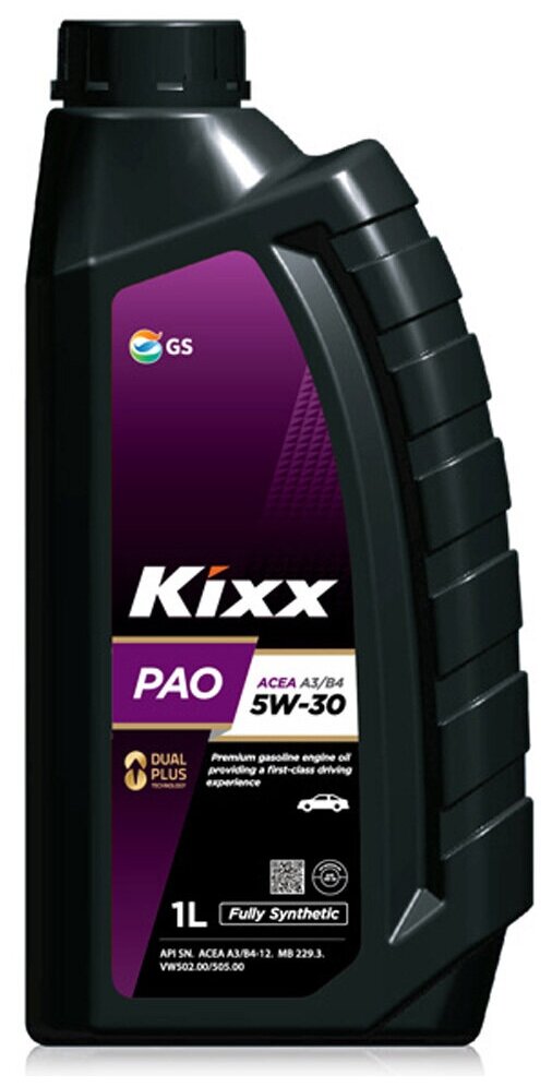 Синтетическое моторное масло Kixx PAO A3/B4 5W-30, 1 л