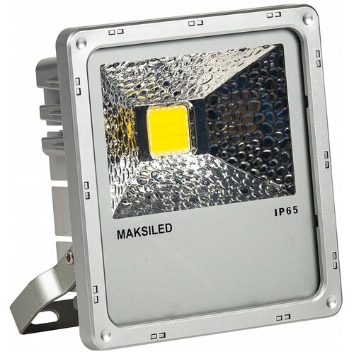 MAKSILED Светодиодный прожектор 20Вт 1500лм IP65 4500К серебристый 201х166х77мм ML-FL-FIN-20W SILVER CORP 2087₽