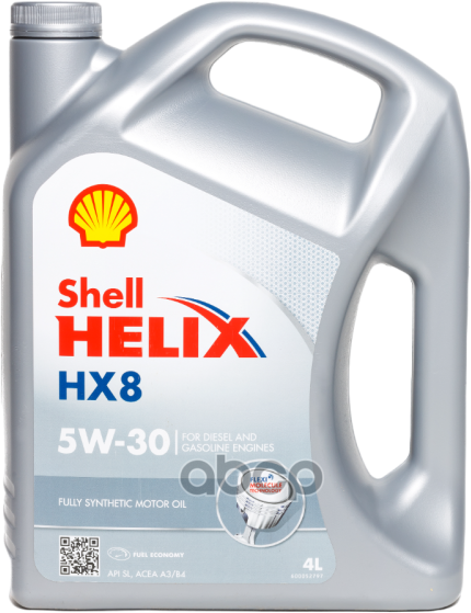 Shell Масло Моторное Shell Helix Hx8 Synthetic 5W-30 4L