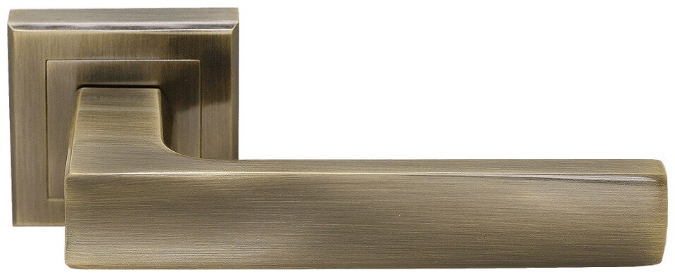 Ручка дверная Rucetti, на квадратной розетке, RAP 14-S AB бронза