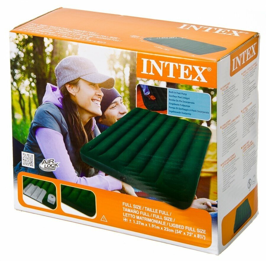 Intex Downy Airbed 137x191x25cm 64762