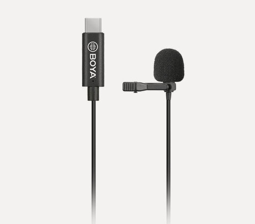 Изображение товара Микрофон Boya BY-M3, петличный, всенаправленный, USB Type-C, для смартфона/планшета