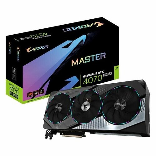 Видеокарта GIGABYTE NVIDIA GeForce RTX 4070 SUPER AORUS MASTER 12GB GV-N407SAORUS M-12GD 9999900₽