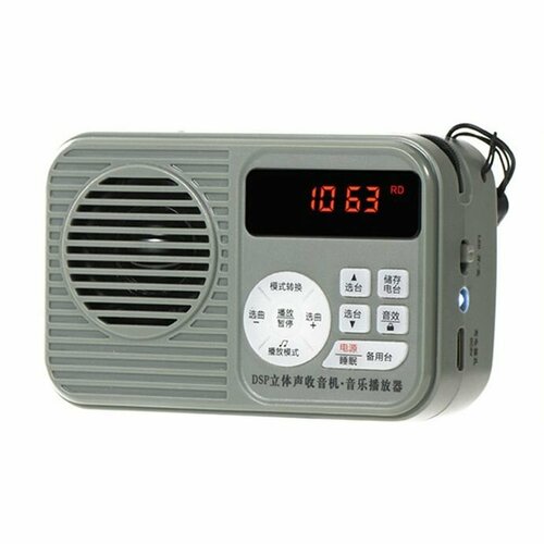 Портативный Цифровой Мини Радиоприемник HanRongDa HRD-231 Диапазон FM DSP-процессор Bluetooth 50 Поддержка MP3 Питание от Сети и Аккумулятора 18650 229000₽