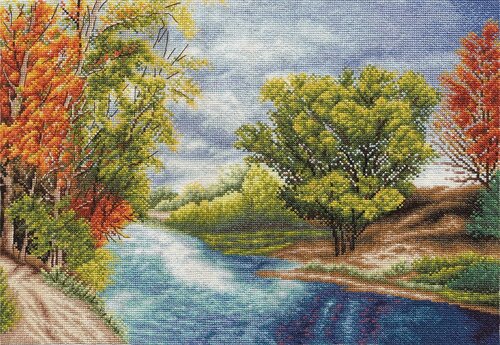 Изображение товара Набор для вышивания крестом "Октябрь" ПС-1123, 37х25 см, Panna