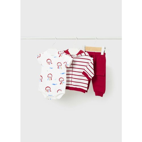 Комплект одежды Mayoral, размер 18 мес, красный комплект из 7 боди для новорожденных с длинными рукавами 1 мес 54 см бежевый