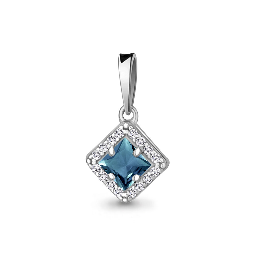 Подвеска Diamant online, серебро, 925 проба, топаз, фианит