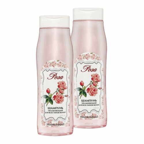 Шампунь Новая Заря Роза увлажняющий для всех типов волос 420 мл 2шт 4603023067621набор 480₽