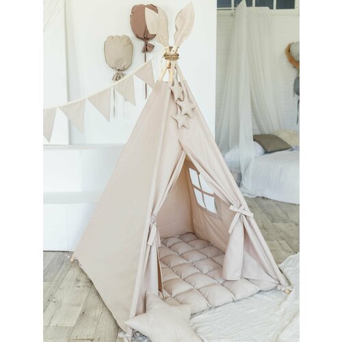 Вигвам детский с ковриком, игровой домик для детей Tipi.room