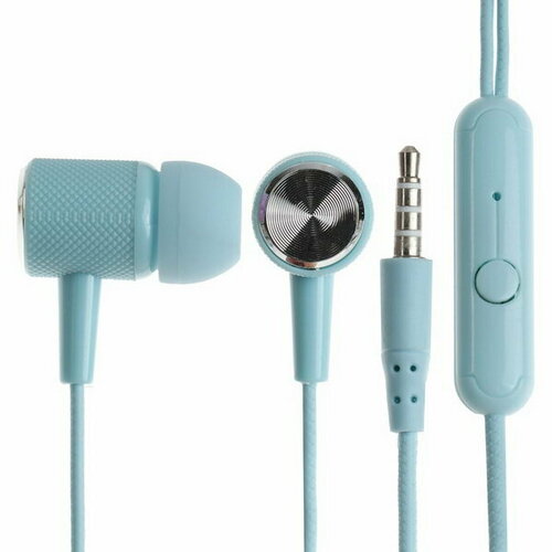 Наушники CB-51 проводные вакуумные микрофон 1 м Jack 35 мм синие 34700₽