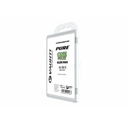 Мазь скольжения VAUHTI PURE ONE POLAR -5 C/-25 C 60 г мазь скольжения мазь vauhti gw polar 5⁰c 25⁰c зелeный