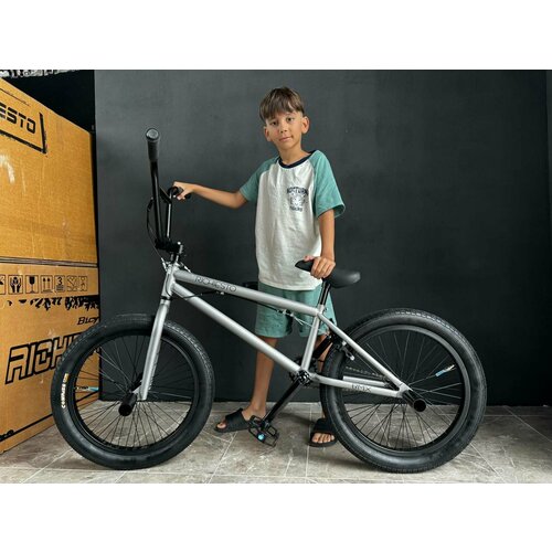 Велосипед BMX Richiesto 20 Рама 10 Трюковый Подростковый детский Унисекс серебристый 2250000₽
