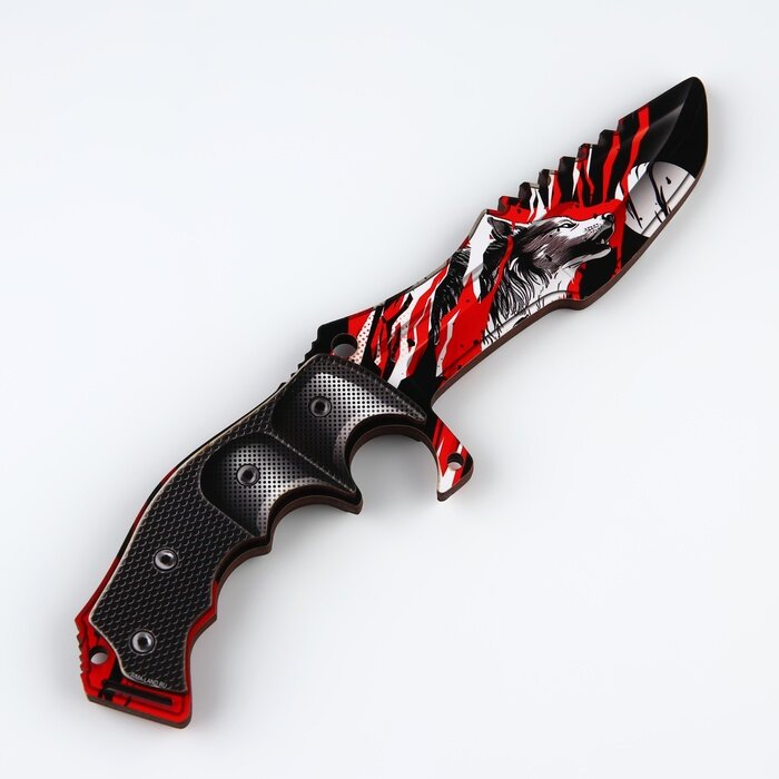 Сувенир деревянный нож охотничий "Волк", 25 см