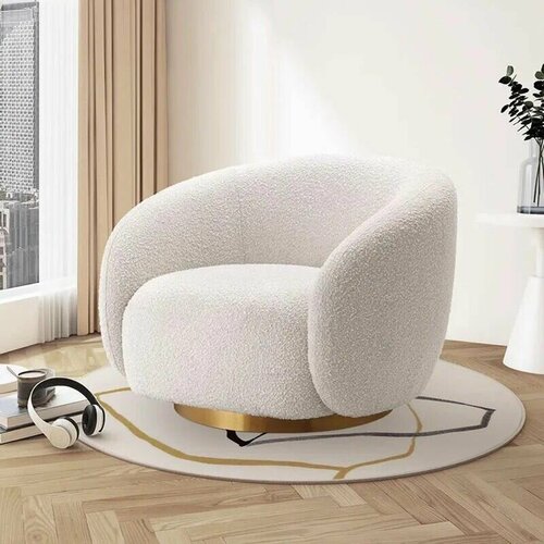 Кресло брайс дизайнерское поворотное, кресло для офиса, кресло в гостиную, кресло для дома, 78x75x70 см, Букле, Stulio.