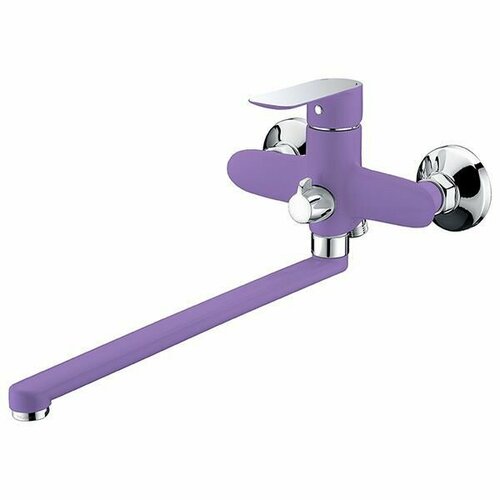 Смеситель для ванны с душем Triton, модель 16307 Z, длинный излив, однорычажный, фиолетовый