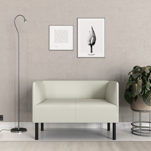 Изображение товара Диван прямой Монреаль 110 см, на кухню, в салон красоты, на балкон, экокожа белая