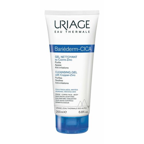 Очищающий гель для тела с медью и цинком / Uriage Bariederm Cleansing Cica-Gel With Copper-Zinc uriage bariederm cleansing cica gel with copper zinc