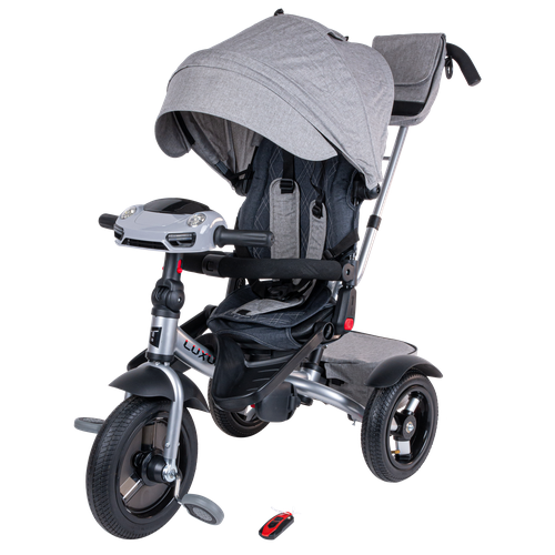 Трехколесный велосипед с ручкой TechTeam Luxury серый 14273₽