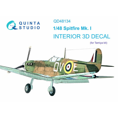 QD48134 3D Декаль интерьера Spitfire Mk.I (Tamiya)