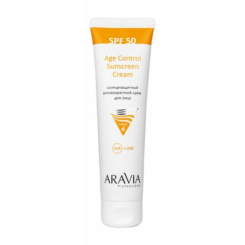 ARAVIA PROFESSIONAL Крем для лица солнцезащитный антивозрастной Age Control Sunscreen Cream SPF 50 100 мл 1590₽