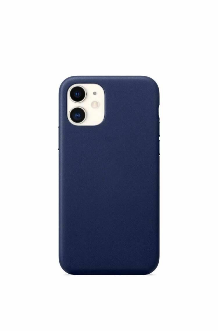 Чехол кожаный MagSafe для iPhone 11/ Анимация NFC / Leather Case with MagSafe / Blue