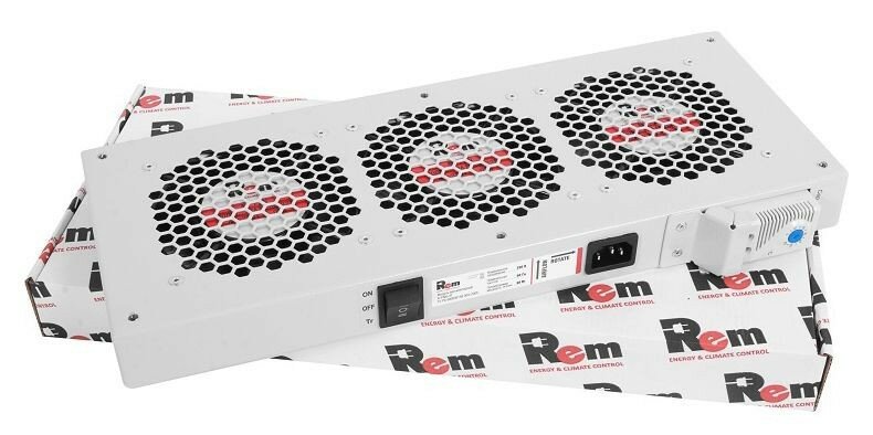 Вентиляторный модуль Rem R-FAN-3T серый 1 шт.