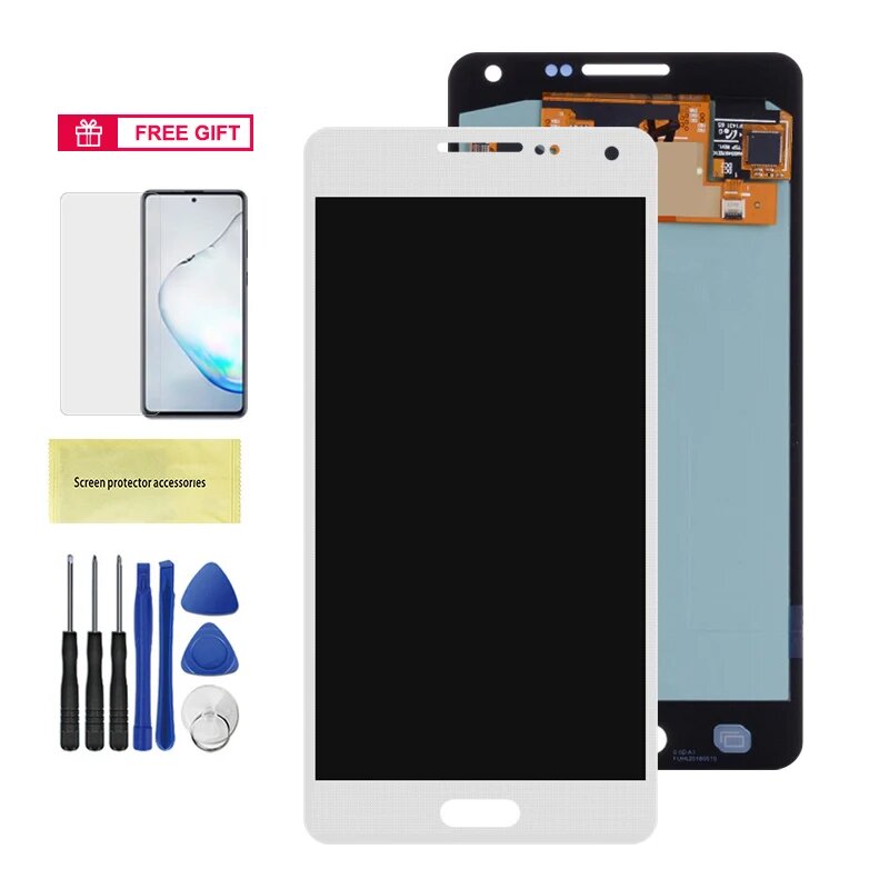 A500 ЖК-дисплей для Samsung A5 2015, ЖК-дисплей с сенсорным преобразователем в сборе для Samsung SM-A500F A500M с регулируемой яркостью, Ori White